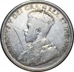 Канада 1934 г. • KM# 25a • 50 центов • Георг V • серебро • регулярный выпуск(редкий год) • VG