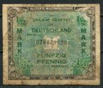 Германия • Оккупация 1944 г. • P# 191a • ½ марки • буква "F" (номер без дефиса) • оккупационный выпуск • VG ( кат. - $15 )