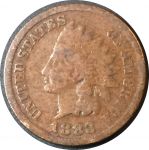 США 1883 г. • KM# 90a • 1 цент • "Индеец" • регулярный выпуск • F-