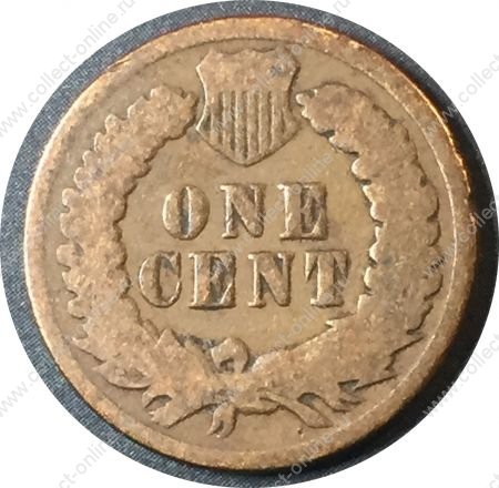 США 1905 г. • KM# 90a • 1 цент • "Индеец" • регулярный выпуск • VG+