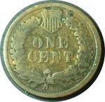 США 1888/7 г. • KM# 90a • 1 цент • "Индеец" • регулярный выпуск • VG+ ( кат. - $2500+ ) ®®