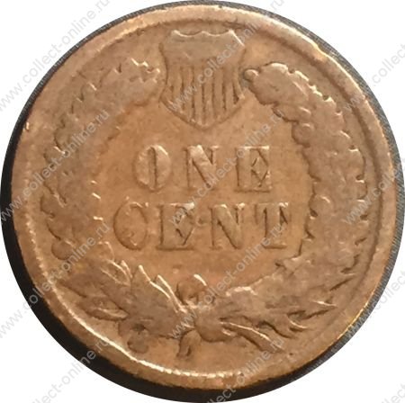 США 1905 г. • KM# 90a • 1 цент • "Индеец" • регулярный выпуск • F-