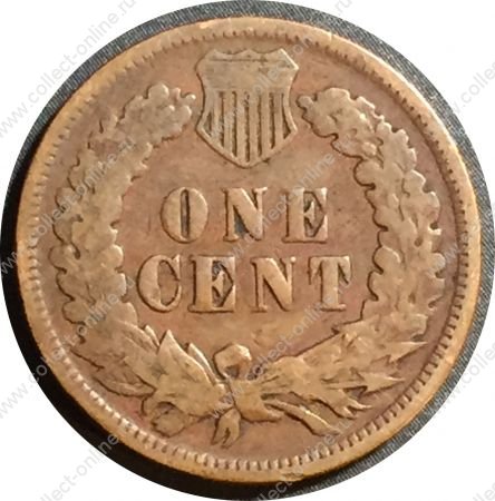 США 1903 г. • KM# 90a • 1 цент • "Индеец" • регулярный выпуск • F+