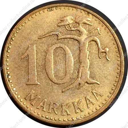 Финляндия 1960 г. S • KM# 38 • 10 марок • финский "лев" • регулярный выпуск • AU ( кат. - $10 )