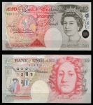 Великобритания 1993 г. (2006) • P# 388c • 50 фунтов • Елизавета II • Исаак Ньютон • регулярный выпуск • A. Bailey • UNC пресс- ( кат. - $ 190 )