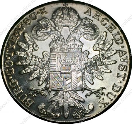 Австрия 1780 г. • KM# T1 • талер • торговый, образца 1780 г. (рестрайк) • регулярный выпуск • Мария Терезия • герб Австрии • MS BU пруф Люкс!!