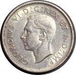 Канада 1942 г. • KM# 33 • 5 центов • Георг VI • бобер • регулярный выпуск • BU ( кат. - $20 )