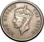 Малайя 1950 г. • KM# 9 • 20 центов • Георг VI • регулярный выпуск • XF ( кат.- $ 5 )