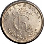 Люксембург 1924 г. • KM# 36 • 2 франка • металлург • регулярный выпуск(год-тип) • AU+ ( кат. - $25+ )