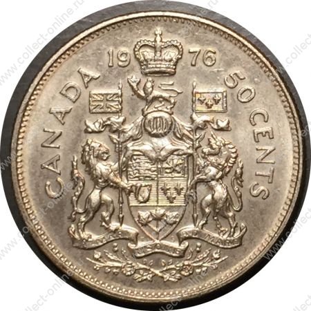 Канада 1976 г. • KM# 75.1 • 50 центов • Елизавета II • регулярный выпуск • MS BU
