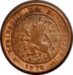 Нидерланды 1878 г. • KM# 107 • 1 цент • регулярный выпуск • VF
