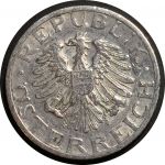 Австрия 1947 г. • KM# 2870 • 50 грошей • регулярный выпуск • BU-