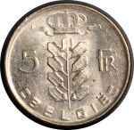 Бельгия 1963 г. • KM# 135.1 • 5 франков • "Belgie" (нем. текст) • регулярный выпуск • MS BU