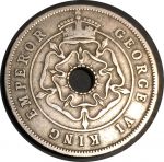 Южная Родезия 1937 г. • KM# 25 • 1 пенни • регулярный выпуск • XF-  ( кат.- $10 )