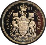 Канада 1981 г. • KM# 75.3 • 50 центов • Елизавета II • регулярный выпуск • MS BU Люкс!! пруф