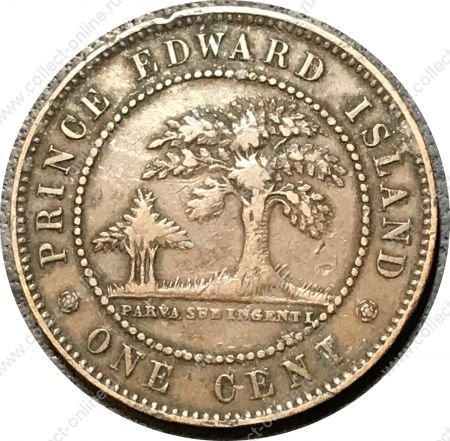 Остров Принца Эдуарда 1871 г. • KM# 4 • 1 цент • королева Виктория • регулярный выпуск • XF-*