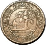 Остров Принца Эдуарда 1871 г. • KM# 4 • 1 цент • королева Виктория • регулярный выпуск • XF-*