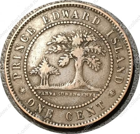 Остров Принца Эдуарда 1871 г. • KM# 4 • 1 цент • королева Виктория • регулярный выпуск • XF-