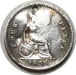 Великобритания 1838 г. • KM# 731.1 • 4 пенса (гроут) • Виктория • серебро(подарочное) • *