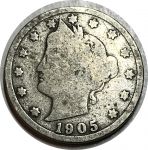 США 1910 г. • KM# 112 • 5 центов • "Свобода" • регулярный выпуск • *