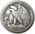США 1936 г. S • KM# 142 • полдоллара • "Шагающая свобода" • регулярный выпуск • VF-