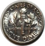 США 1965 г. • KM# 195a • дайм(10 центов) • Ф. Д. Рузвельт • регулярный выпуск(первый год) • MS BU