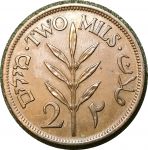 Палестина 1946 г. • KM# 2 • 2 миля • растение • регулярный выпуск • AU ( кат. - $100 )