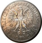 Польша 1933 г. • KM# 23 • 10 злотых • герб Польши • Ян III Собеский • памятный выпуск • BU- ( кат.- $ 125 )