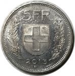 Швейцария 2013 г. • KM# 40a.4 • 5 франков • регулярный выпуск • BU-
