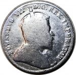 Канада 1907 г. • KM# 10 • 10 центов • Эдуард VII • серебро • регулярный выпуск • F
