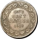 Канада 1918 г. • KM# 21 • 1 цент • Георг V • регулярный выпуск • XF