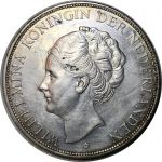 Нидерланды 1931 г. • KM# 165 • 2 ½ гульдена • королева Вильгельмина I • серебро • регулярный выпуск • AU