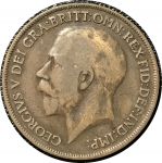Великобритания 1918 г. H • KM# 810 • 1 пенни • Георг V • нечастый двор • регулярный выпуск • F-