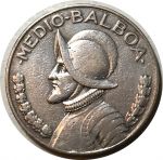 Панама 1930 г. • KM# 12.1 • ½ бальбоа • Васко де Бальбоа • серебро 12.5 гр. • регулярный выпуск • VF ( кат. - $30 )