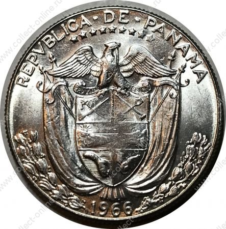 Панама 1966 г. • KM# 12a.1 • ½ бальбоа • Васко де Бальбоа • серебро • регулярный выпуск • AU