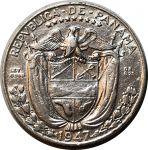 Панама 1947 г. • KM# 11.1 • ¼ бальбоа • Васко де Бальбоа • серебро 6.25 гр. • регулярный выпуск • XF