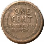 США 1919 г. • KM# 132 • 1 цент • "пшеничный" цент • Авраам Линкольн • регулярный выпуск • F-
