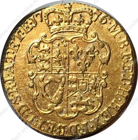 Великобритания 1776 г. • KM# 604 • гинея • Георг III • золото • регулярный выпуск • XF ( кат. - $1550 )