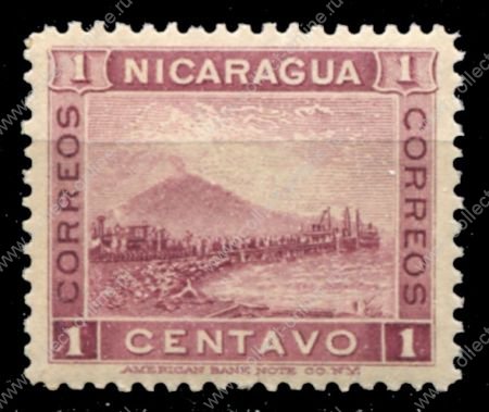 Никарагуа 1900 г. SC# 121 • 1c. • Вулкан Момотомбо • MNH OG XF 