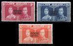 Кука о-ва 1937 г. Gb# 124-6 • Коронация Георга VI • 1d. - 6d. • надпечатки • MNH OG XF • полн. серия