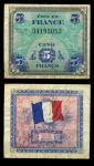 Франция 1944 г. • P# 115a • 5 франков • Союзные войска • оккупационный выпуск • +/- VF