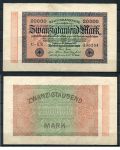 ГЕРМАНИЯ 1923г. P# 85b / 20000 МАРОК XF         