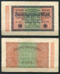 ГЕРМАНИЯ 1923г. P# 85b / 20000 МАРОК XF     