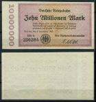 Германия • Железные дороги 1923 г. • P# S1014 • 10000000 марок • UNC пресс