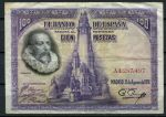 Испания 1928 г. • P# 76 • 100 песет • Мигель де Сервантес • регулярный выпуск • F-VF