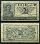 Нидерланды 1949 г. • P# 73 • 2½ гульдена • королева Вильгельмина • регулярный выпуск • F-VF