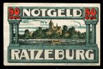 Ратцебург Германия 1921г. / 50 пф. / замок / UNC пресс-
