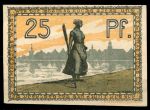 Хузум Германия 1921г. / 25 пф. / женщина с веслом / UNC пресс
