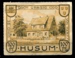 Хузум Германия 1921г. / 100 пф. / жилой дом / AUNC+