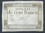 Франция 1795 г. • P# A78 Oudry • 100 франков • Французская революция • ассигнат • XF